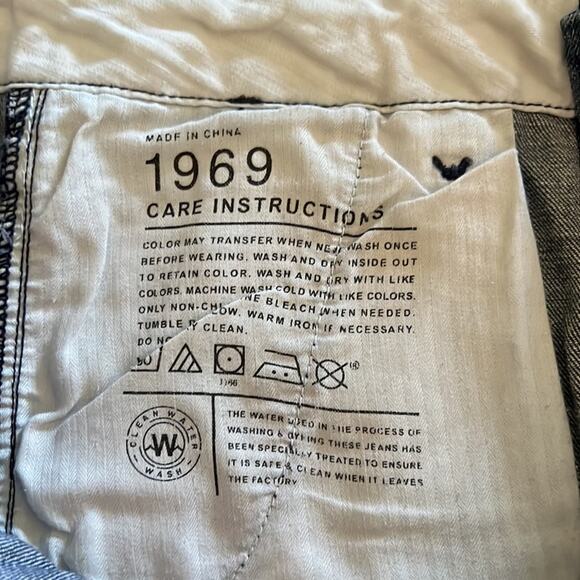 1969 Gap Boyfriend Flare Jeans Blue Denim Size 28/6 - Picture 4 of 9